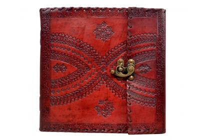Vintage Handmade Embossed Leather Journal C-Lock Leather Journal Diary 